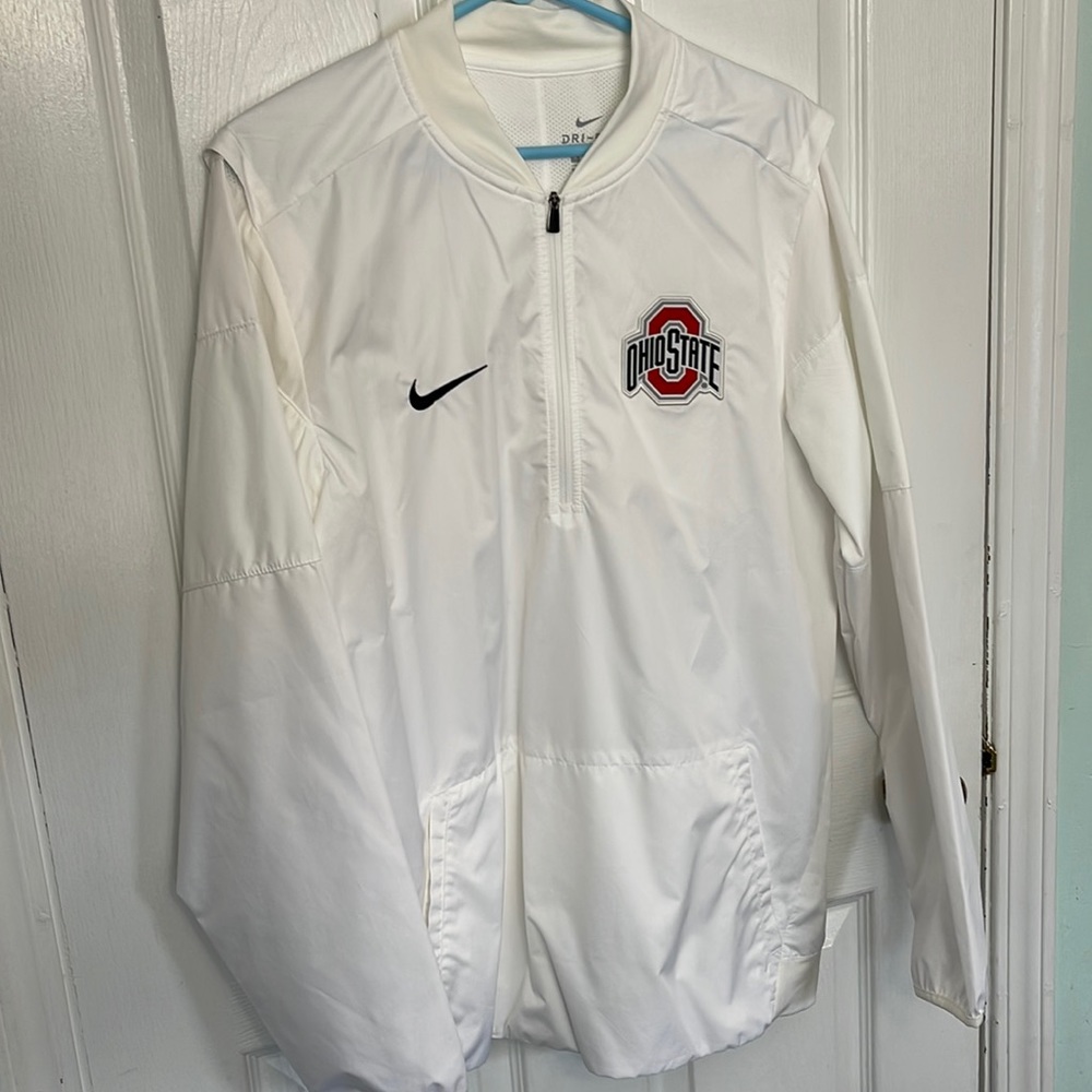 Sideline Ohio State Nike 1/4 zip rain jacket-size M